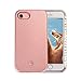 Wellerly iPhone 7 Case, iPhone 8 case, LED Illuminated Selfie Light Cell Phone Case Cover [Rechargeable] Light Up Luminous Selfie Flashlight Case for iPhone 7 / iPhone 8 4.7inch (Rose Gold)