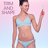 Veet Sensitive Precision Hair Trimmer & Shaper for Eyebrows, Facial Hair, Bikini Line, and Underarm, Bag & Battery Included, Waterproof - All in 1 Hair Removal for Women