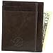Hammer Anvil RFID Blocking Genuine Leather Front Pocket Wallet Card Case Brown