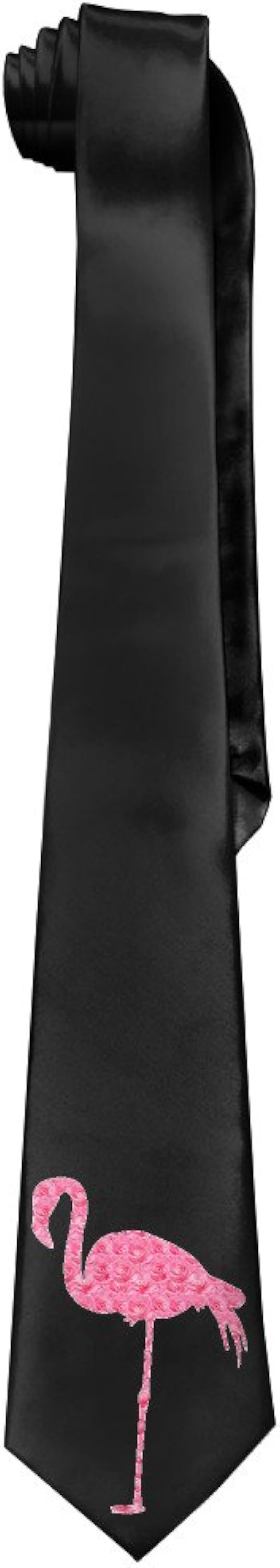 Men's Rose Flamingo Flamingo Art Fashion Neck Tie Skinny