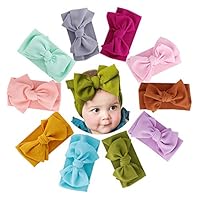 Baby Girls Headbands Newborn Infant Toddler Hairbands Turban Knotted Bows Children Hair Accessories (10 - Color-b)