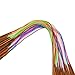 Youwen Circular Colorful Tube Bamboo Knitting Needles Set 18 Sizes 2 mm - 10 mm comparable to US sizes 24 inch Length