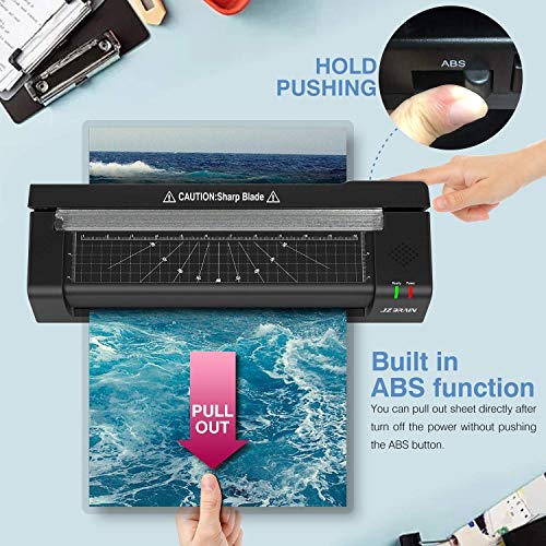 Laminating Machine, A3 Laminator Machine, 13 inches, 20 Laminating Pouches, Paper Cutter, Corner Rounder, Thermal Laminator for Home School Office Use, Black - Thumbnail 3
