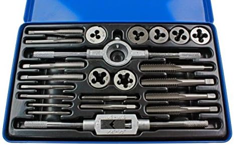 US PRO 23pc Whitworth Tap and Die Set 2640, Blue