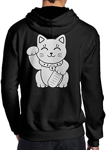 Men's Classic Fashion Japanese Lucky Cat Adult Hooded Sweatshirt