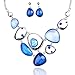 Tagoo Antique Statement Necklace and Earrings Set Gifts for Women