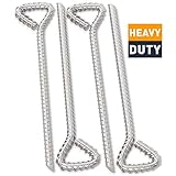 Lakesstory Strong Tent Stakes on Amazon-12 inch Galvanized Tent Pegs Heavy Duty Anchors - Steel Stakes for Sand Camping Wedding Mountains