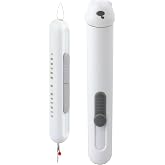 Automatic Needle Threaders Seam Ripper, Upgraded 3 in 1 Sewing Needle Threader Tool, 2Pcs Stretchable Quick Seam Rippers with Needle Storage for Hand Quilling, Embroidery Stitch Removal(Grey)