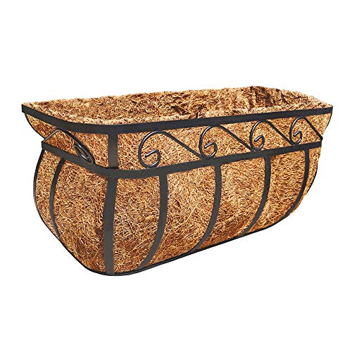 Garden Trough Deck Planter, English Horse Trough Coco Planter, Metal