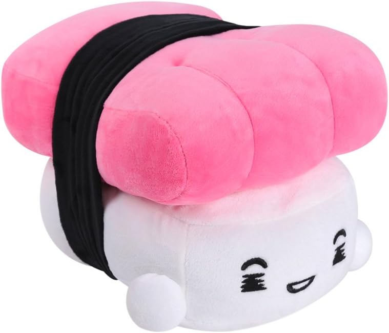 Choba Food Plush Cushion Pillow 25cm(10.0") Salmon Medium Pink