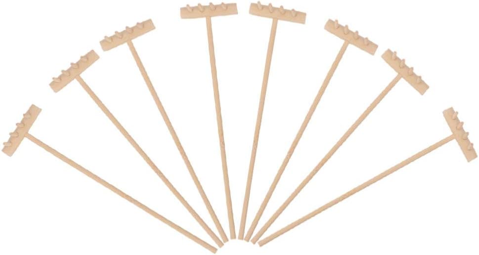 EXCEART 8Pcs Mini Zen Sand Rake Bamboo Rakes Tool Meditation Zen Garden Tools Feng Shui Tabletop Rock Garden Sandbox Kits Japanese Desktop Sand Box Accessories 14cm x3. 5cm