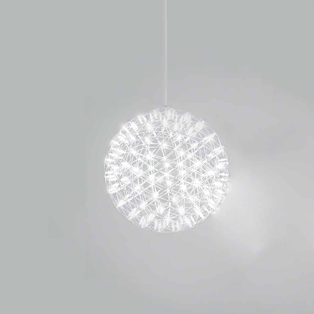 Pumpink Spark Ball Led Chandelier Creative Dandelion Spherical Starry Led Pendant Lamp Brilliant Fireworks Light Beads Alloy Snowflake (Size : 20cm)
