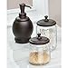InterDesign 76685 I York Metal Short Soap and Lotion Dispenser Pump for Master, Guest, Kid's Bathroom or Kitchen, 3.75