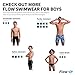 Flow Accelerate Swim Jammers - Size 21 to 32 Swimming Jammer Shorts for Boys in Black, Navy, and Blue (30, Black Crescents)