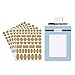 Nardo Visgo Natural Brown Kraft Paper Label Stickers,Removable Assorted Size and Shapes Kraft Labels for Essential Oil Bottles,Mason Jars,Storage Containers or Gift Decoration,Free Black Marker,285pcs