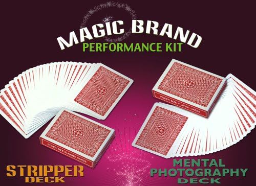 Magic Brand Performance Kit - Stripper &amp; Mental Photography Decks--Red Back