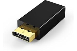 DisplayPort to HDMI Adapter, Uni-Directional 1080P Gold Plated DP to HDMI Converter (Male to Female) 1.3V for Mac Book iMac