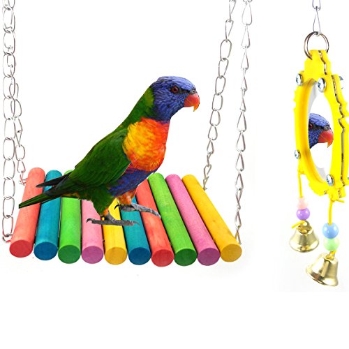 ASOCEA Bird Parrot Swing Toys & Fancy Hanging