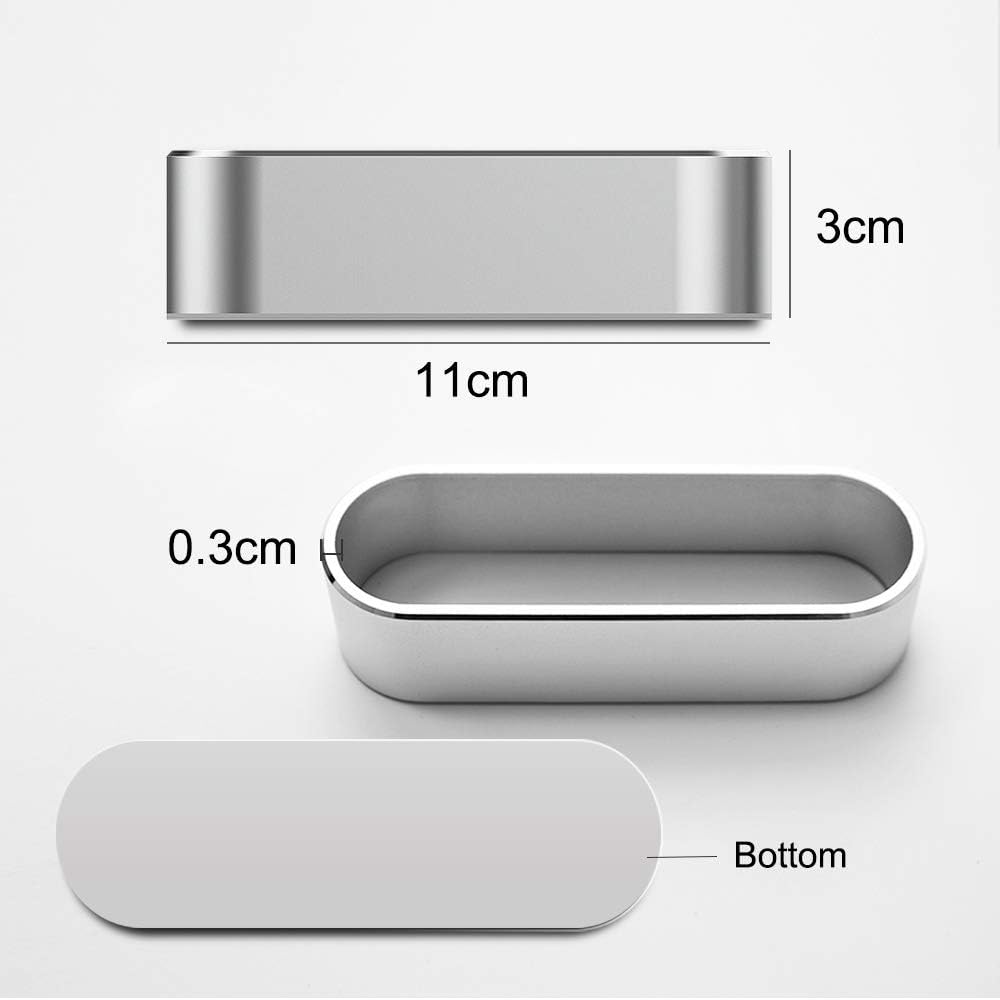 fuxunamz Aluminium Business Card Stand, Silver, Elegant Design, Durable, Holds 50 Cards, Office Display Stand, Card Organizer - Image 3