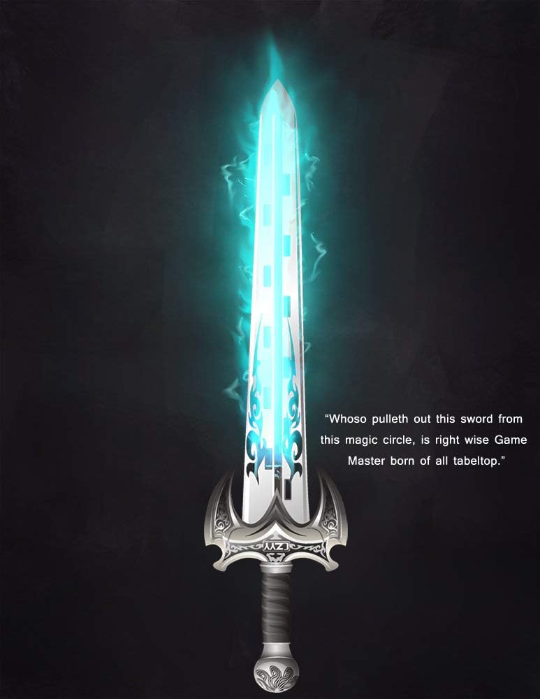 Amazon Com Initiative Tracker Acrylic Laser Cut Sword In Magic Circle Base With 12 Pcs Erasable Taken Flags Perfect For D D Dungeons Dragons Pathfinder And Other Tabletop Rpg Toys Games