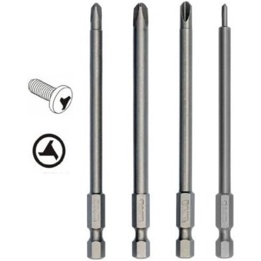 'Yato yt-0497 – SCREWDRIVER BIT 2pcs – Triwing: Nr2 X 100 MM; Nr4 X 100 MM 1/4 Hex
