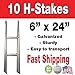 10 Quantity H-Stakes for Garage Sale, Political, Charity tournaments, and Graduations | H Frame Wire Stakes | Yard Sign Stake | Use with 4mm Corrugated Signs