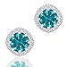ORROUS & CO 18K Gold Plated CZ Simulated Diamond Stud Earrings for Women, Hypoallergenic, 1.9 Carat