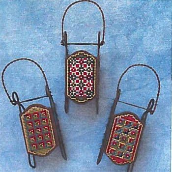 Mixed Bag Quilt Sleds Cross Stitch Pattern
