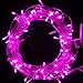 HDE Linkable LED String Lights Holiday Home Fairy Multifunction Wedding College Dorm Room Craft Decoration Expandable Rope Lights (100 Micro LEDs - Pink)