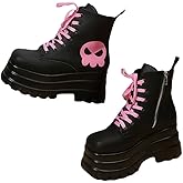 Ulalaza Women Mary Jane Dress Pumps Lolita Shoes Cute Platform Gothic Double Ankle Strap Round Toe Chunky Heel Uniform Pumps Shoes Perfect for School Party Business Work Dance Date Night Club