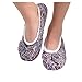 Snoozies Womens Quilted Ballerina Comfort Split Slipper Socks