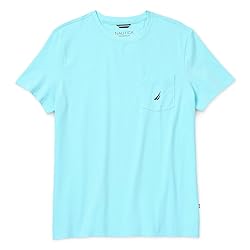 Nautica mens Solid Crew Neck Short-sleeve Pocket