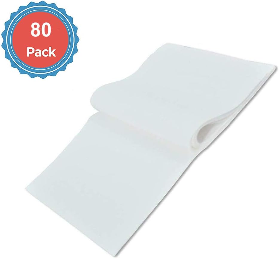 Zeattain Parchment Paper Baking Sheets 80 Pcs 12x16 Inches Non-Stick Precut Baking Parchment, Perfect for Baking Grilling Air Fryer Steaming Bread Cup Cake Cookie and More (White)