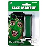 Party Perfect Team Spirit Cream Face Makeup Accessory, Green, Non Toxic , .21Ounces