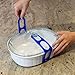 Lid Latch the reusable universal lid securing strap for crockpots, casserole dishes, pots, pans and more. Make it easy to transport your favorite dishes with one simple strap.(Blue)