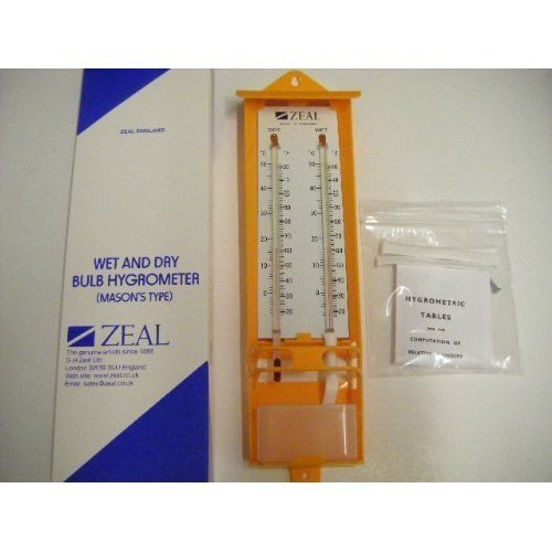 Zeal england - wet and dry bulb hygrometer (mason s typ…