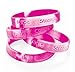 Pink Ribbon Breast Cancer Awareness Set - 12 Pink Camouflage Bracelets + 12 Pink Message Pens + 12 Pink Ribbon Pins