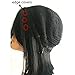 MARIAN Synthetic Hair Short Straight Bob Wig for Women Jet Black with Side Bangs + a Free Wig Cap