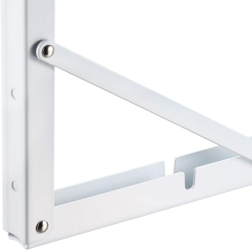 sourcing map Folding Bracket 16 inch 400mm for Shelf Table Desk Wall Mounted Support Collapsible Long Release Arm Space Saving Carbon Steel - Image 5