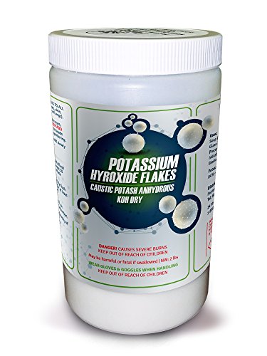 PURE Potassium Hydroxide Flakes - 2 LB (Caustic Potash Anhydrous KOH Dry)