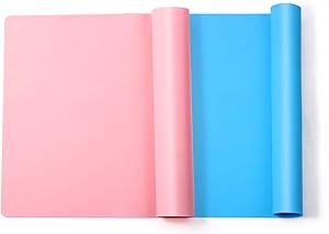 2 Pack Large Silicone Sheets for Crafts, Resin Jewelry Casting Mold Mats, Food Grade Silicone Placemat, Premium Multipurpose Mat, Nonstick Nonslip Heatproof Durable, 15.7
