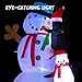 YIHONG 8 Ft Christmas Inflatables Snowman with Penguins Decorations - Blow up Party Decor for Indoor Outdoor Yard with with Color Changing LED Lights