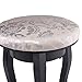 Tobbi Vanity Mirror Table Set in Black Finish Home Furniture Make up Desk Oval Mirror Table with Stool