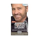 JUST FOR MEN Touch of Gray Hair Color, Mustache & Beard Kit, Light & Medium Brown B-25/35, 1 ea (Pack of 3)