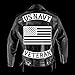 VEGASBEE® Veteran Patch Embroidered Iron-On Patch Biker Jacket Rider Vest Rocker Gray Size 12