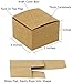 Iconikal 3 x 3 x 2-inch Gift Or Favor Box, Kraft Brown, 100-Count