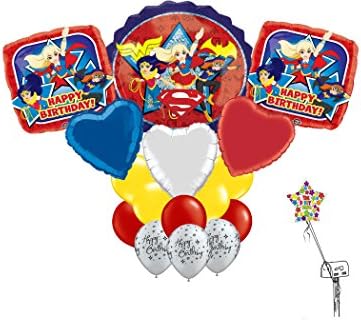 DC Super Hero Girls Birthday Party Balloon Bouquet (Bonus Balloon)