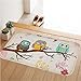 iColor Carpets Floor Mat/Cover Floor Rug Indoor/Outdoor Area Rugs,Washable Garden Office Door Mat,Kitchen Dining Living Hallway Bathroom Pet Entry Rugs with Non Slip Backing (Three Owls)