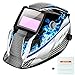 Z ZTDM Welding Helmet Solar Auto Darkening,Adjustable Shade Range DIN 9-13/Rest DIN 4,Welder Protective Gear ARC MIG TIG,gift 2pcs Extra Lens+CR2032 Battery,CE EN379 ANSI Z87.1 (Blue Racer)