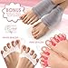 PampyFeet Silicone Toe Separators with Moisturizing Ankle Sleeves for Dry Cracked Heels for Men and Women - Bunion Corrector and Bunion Relief - HammerToe Straightener - Toe Spreaders/Spacers for Yoga